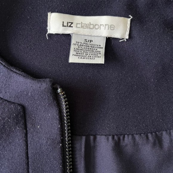 3 for $30 Liz Claiborne women office jacket navy blue size S - Picture 9 of 9